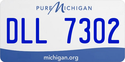 MI license plate DLL7302