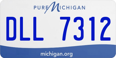 MI license plate DLL7312