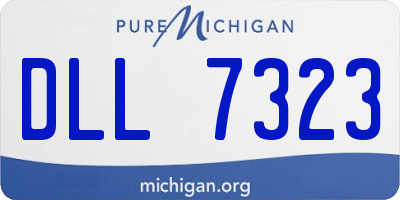 MI license plate DLL7323