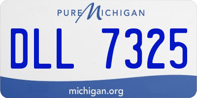 MI license plate DLL7325