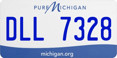 MI license plate DLL7328