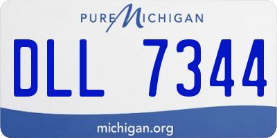 MI license plate DLL7344