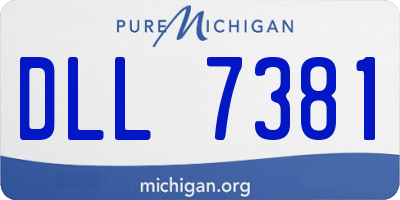 MI license plate DLL7381