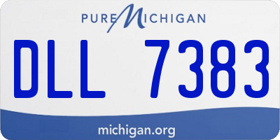 MI license plate DLL7383