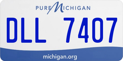 MI license plate DLL7407