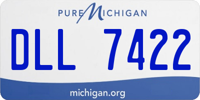 MI license plate DLL7422