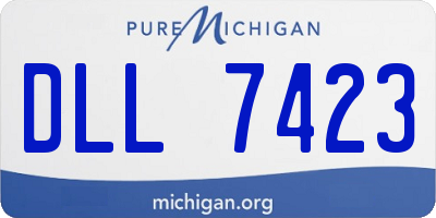 MI license plate DLL7423