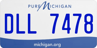 MI license plate DLL7478