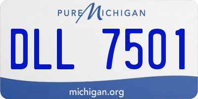MI license plate DLL7501