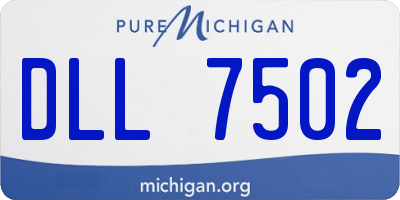 MI license plate DLL7502