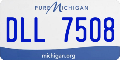 MI license plate DLL7508