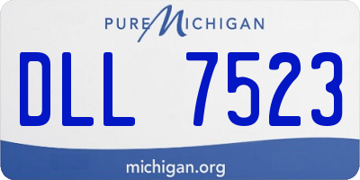 MI license plate DLL7523