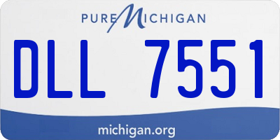 MI license plate DLL7551