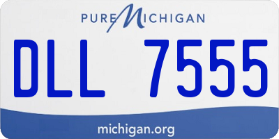 MI license plate DLL7555