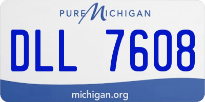 MI license plate DLL7608
