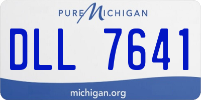 MI license plate DLL7641