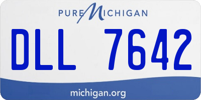 MI license plate DLL7642