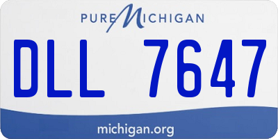MI license plate DLL7647