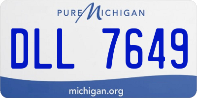 MI license plate DLL7649
