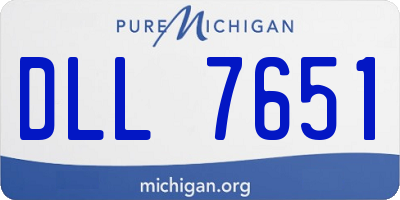 MI license plate DLL7651