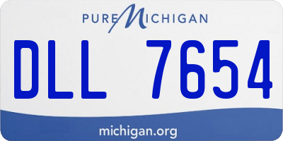 MI license plate DLL7654