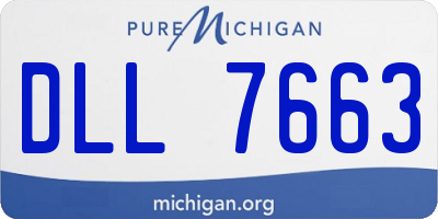 MI license plate DLL7663