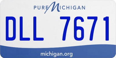 MI license plate DLL7671