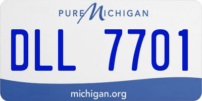 MI license plate DLL7701