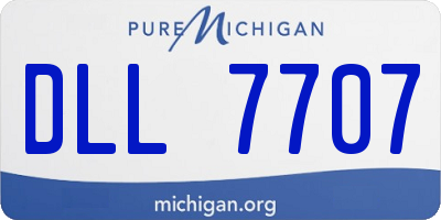 MI license plate DLL7707