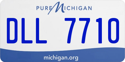 MI license plate DLL7710