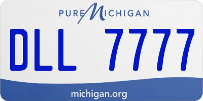 MI license plate DLL7777