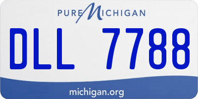 MI license plate DLL7788