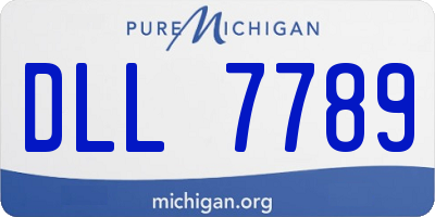 MI license plate DLL7789