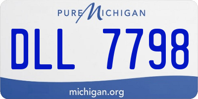 MI license plate DLL7798