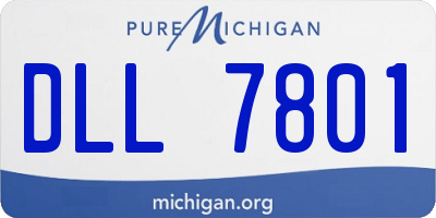MI license plate DLL7801
