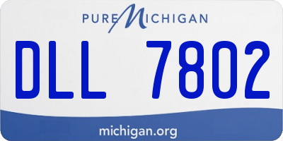 MI license plate DLL7802