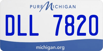 MI license plate DLL7820