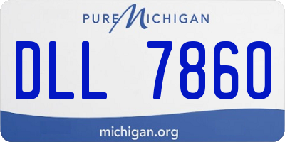 MI license plate DLL7860