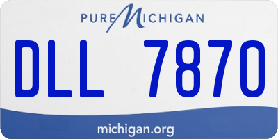 MI license plate DLL7870