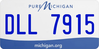 MI license plate DLL7915