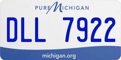 MI license plate DLL7922