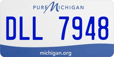 MI license plate DLL7948