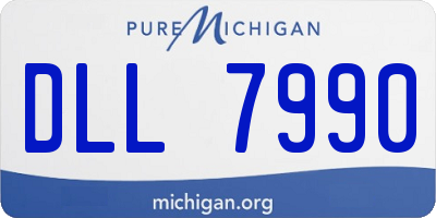 MI license plate DLL7990
