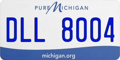 MI license plate DLL8004