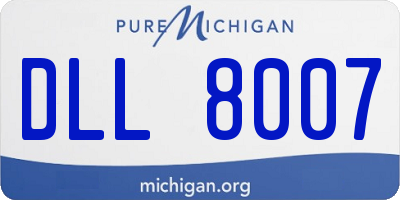 MI license plate DLL8007