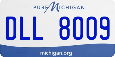 MI license plate DLL8009