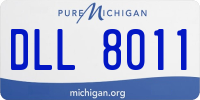 MI license plate DLL8011