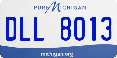MI license plate DLL8013