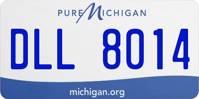 MI license plate DLL8014