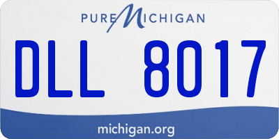 MI license plate DLL8017